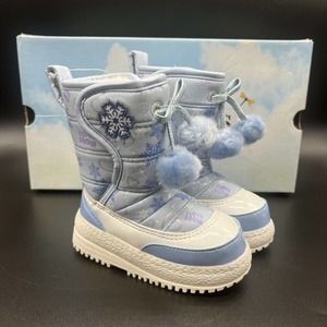 Baby Bass Snow Boots Toddler Girls Size 6 Winter Blue Shoes Water Resistant NEW